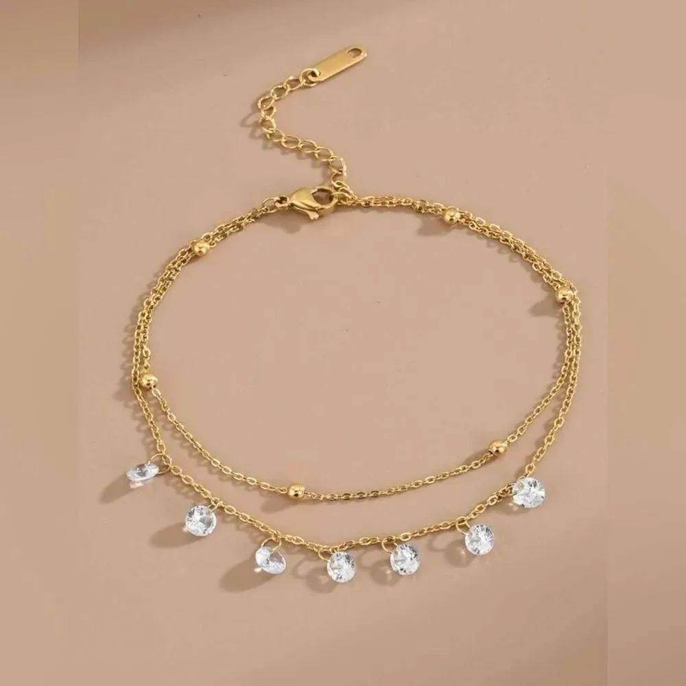 Crystal anklet #1485